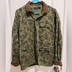 Polo by Ralph Lauren camo and corduroy botton down shirt size small.